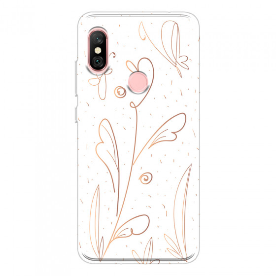 XIAOMI - Redmi Note 6 Pro - Soft Clear Case - Flowers In Style