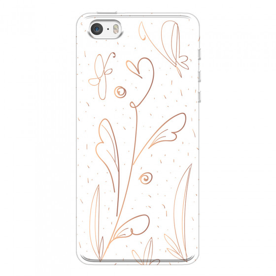 APPLE - iPhone 5S/SE - Soft Clear Case - Flowers In Style