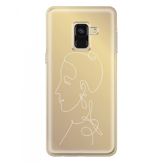 SAMSUNG - Galaxy A8 - Soft Clear Case - Golden Lady