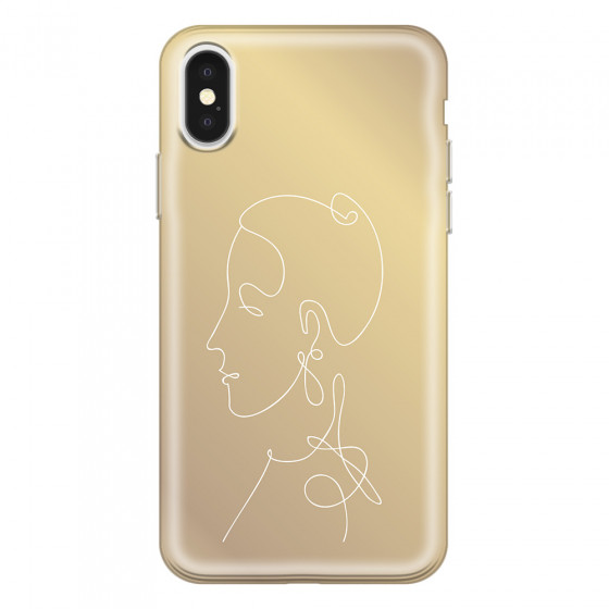 APPLE - iPhone X - Soft Clear Case - Golden Lady