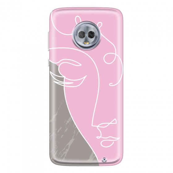 MOTOROLA by LENOVO - Moto G6 Plus - Soft Clear Case - Miss Pink
