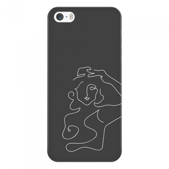 APPLE - iPhone 5S/SE - 3D Snap Case - Grey Silhouette