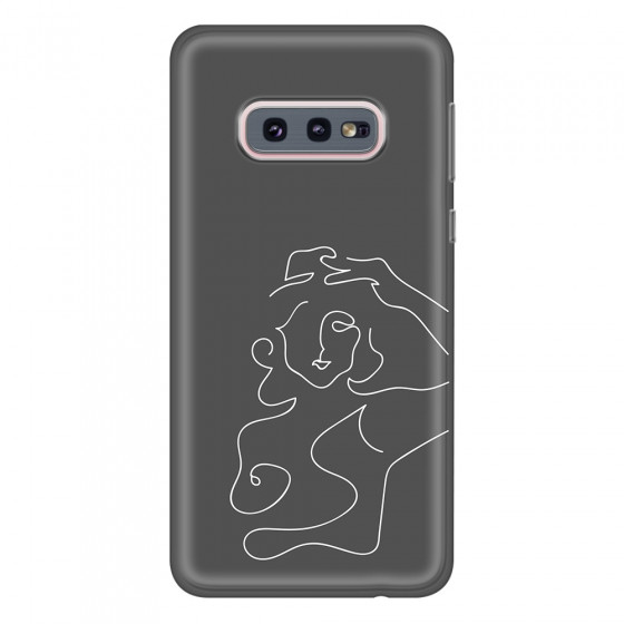 SAMSUNG - Galaxy S10e - Soft Clear Case - Grey Silhouette