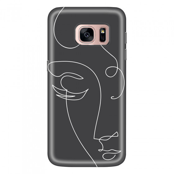 SAMSUNG - Galaxy S7 - Soft Clear Case - Light Portrait in Picasso Style