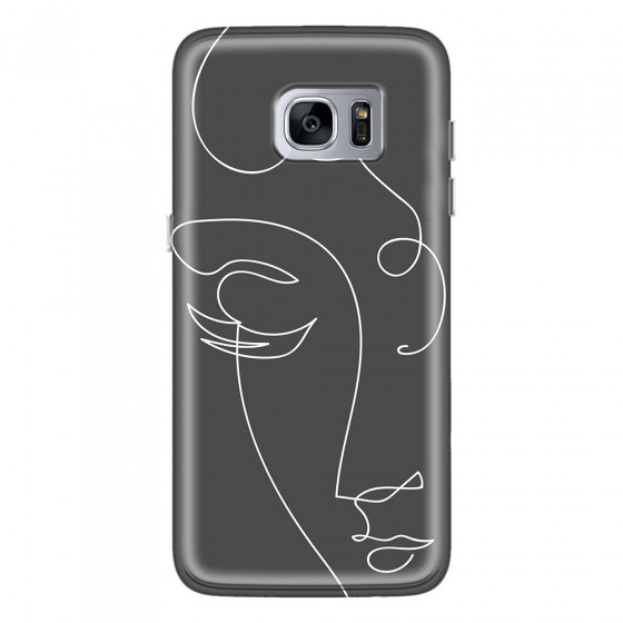SAMSUNG - Galaxy S7 Edge - Soft Clear Case - Light Portrait in Picasso Style