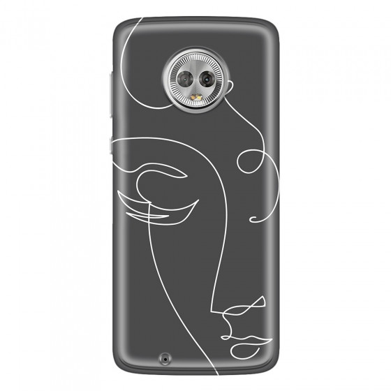 MOTOROLA by LENOVO - Moto G6 - Soft Clear Case - Light Portrait in Picasso Style