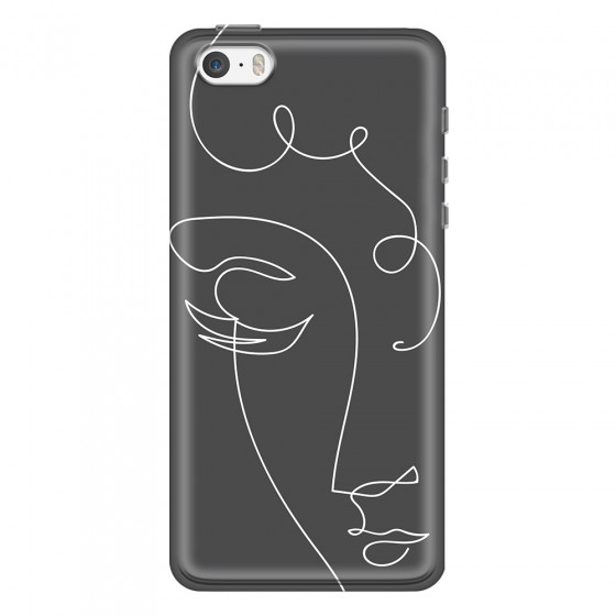 APPLE - iPhone 5S/SE - Soft Clear Case - Light Portrait in Picasso Style