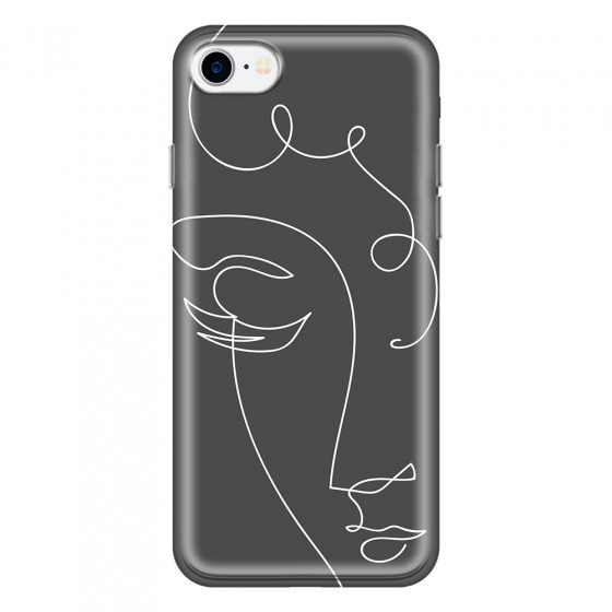 APPLE - iPhone 7 - Soft Clear Case - Light Portrait in Picasso Style