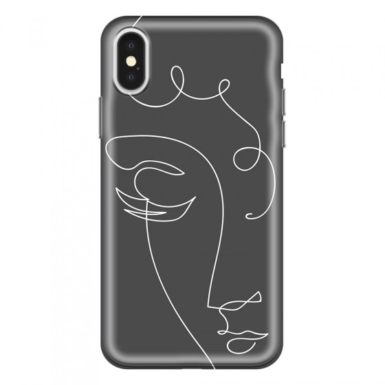 APPLE - iPhone X - Soft Clear Case - Light Portrait in Picasso Style
