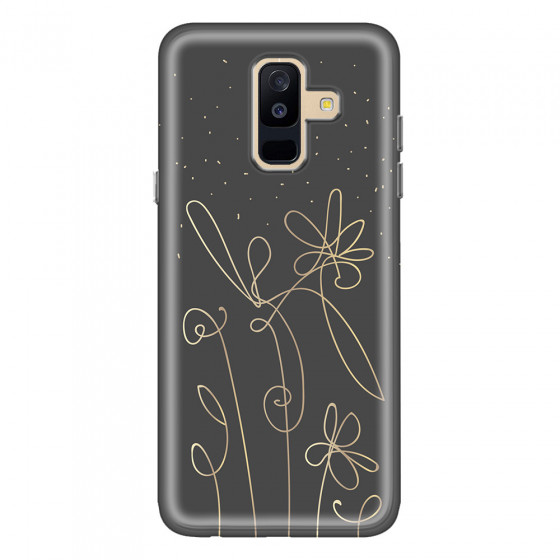 SAMSUNG - Galaxy A6 Plus 2018 - Soft Clear Case - Midnight Flowers