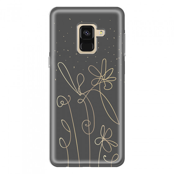 SAMSUNG - Galaxy A8 - Soft Clear Case - Midnight Flowers