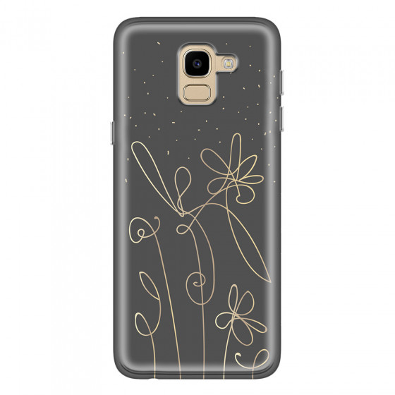 SAMSUNG - Galaxy J6 2018 - Soft Clear Case - Midnight Flowers