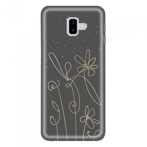 SAMSUNG - Galaxy J6 Plus 2018 - Soft Clear Case - Midnight Flowers