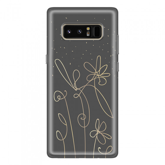 SAMSUNG - Galaxy Note 8 - Soft Clear Case - Midnight Flowers