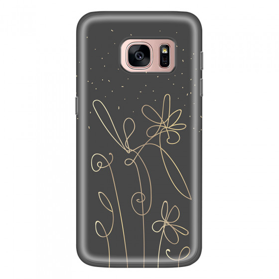SAMSUNG - Galaxy S7 - Soft Clear Case - Midnight Flowers