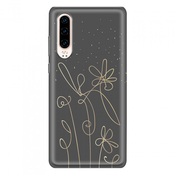 HUAWEI - P30 - Soft Clear Case - Midnight Flowers