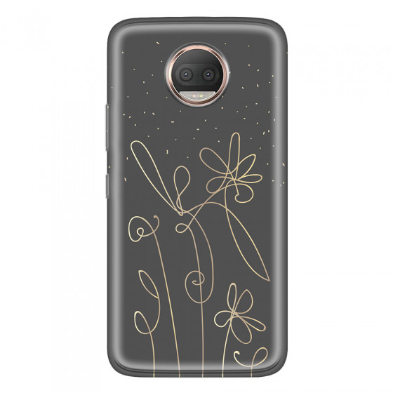 MOTOROLA by LENOVO - Moto G5s Plus - Soft Clear Case - Midnight Flowers