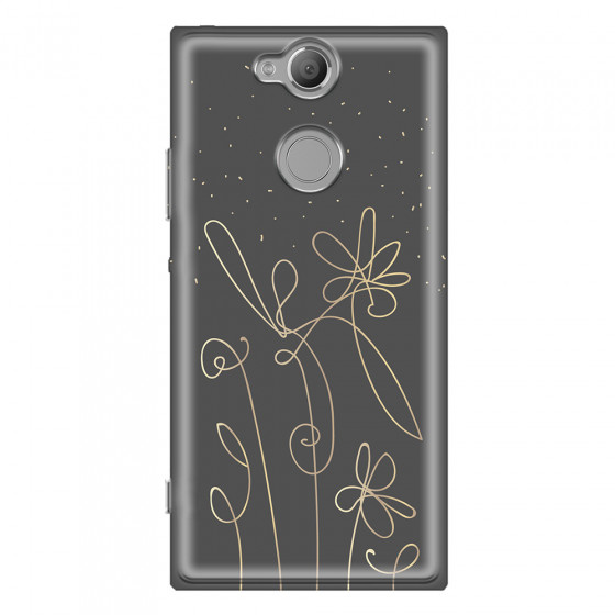 SONY - Sony Xperia XA2 - Soft Clear Case - Midnight Flowers
