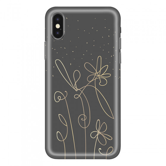 APPLE - iPhone XS Max - Soft Clear Case - Midnight Flowers