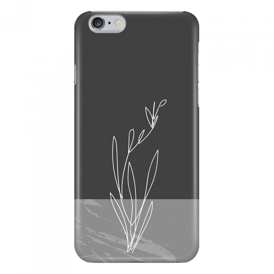 APPLE - iPhone 6S - 3D Snap Case - Dark Grey Marble Flower