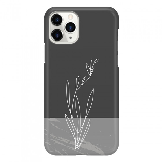 APPLE - iPhone 11 Pro - 3D Snap Case - Dark Grey Marble Flower