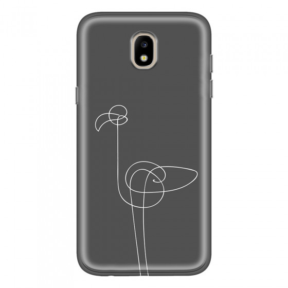 SAMSUNG - Galaxy J3 2017 - Soft Clear Case - Flamingo Drawing