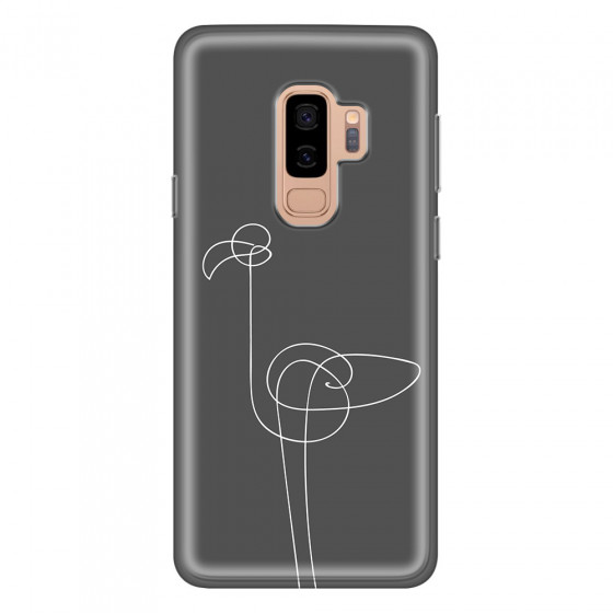 SAMSUNG - Galaxy S9 Plus 2018 - Soft Clear Case - Flamingo Drawing