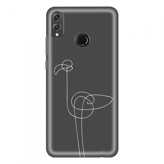 HONOR - Honor 8X - Soft Clear Case - Flamingo Drawing