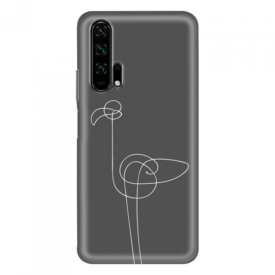 HONOR - Honor 20 Pro - Soft Clear Case - Flamingo Drawing