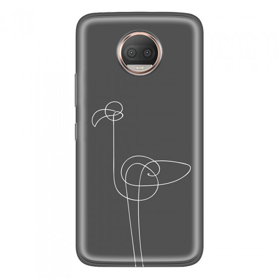 MOTOROLA by LENOVO - Moto G5s Plus - Soft Clear Case - Flamingo Drawing