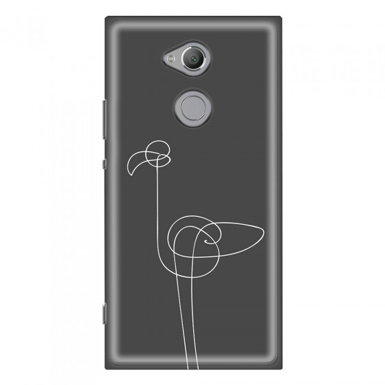 SONY - Sony Xperia XA2 Ultra - Soft Clear Case - Flamingo Drawing