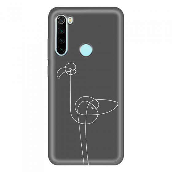 XIAOMI - Redmi Note 8 - Soft Clear Case - Flamingo Drawing