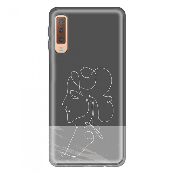 SAMSUNG - Galaxy A7 2018 - Soft Clear Case - Miss Marble