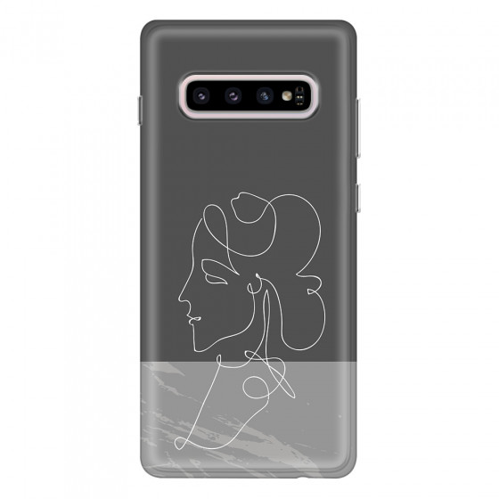 SAMSUNG - Galaxy S10 - Soft Clear Case - Miss Marble