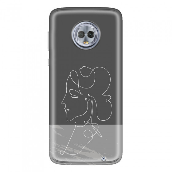 MOTOROLA by LENOVO - Moto G6 Plus - Soft Clear Case - Miss Marble