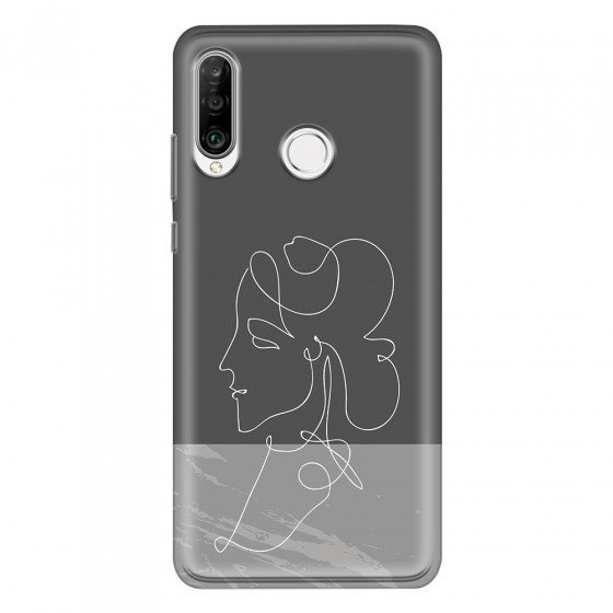HUAWEI - P30 Lite - Soft Clear Case - Miss Marble