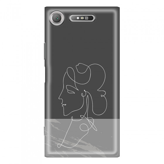 SONY - Sony Xperia XZ1 - Soft Clear Case - Miss Marble