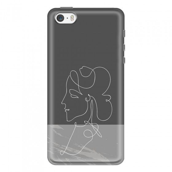 APPLE - iPhone 5S/SE - Soft Clear Case - Miss Marble