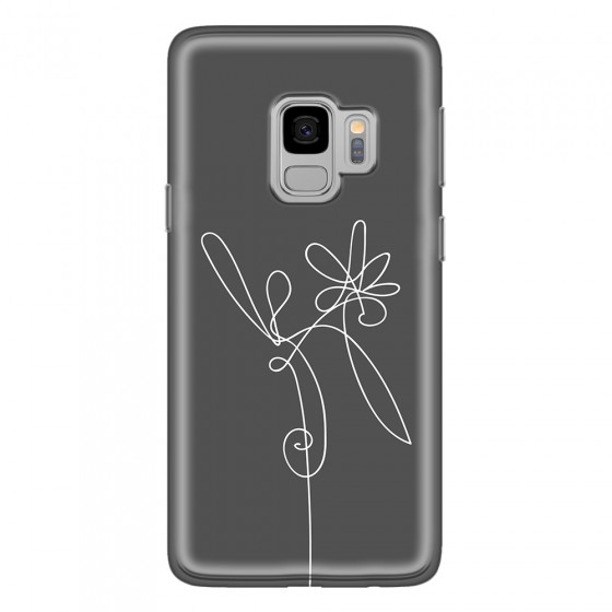 SAMSUNG - Galaxy S9 - Soft Clear Case - Flower In The Dark