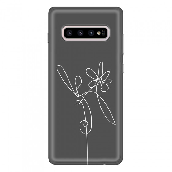SAMSUNG - Galaxy S10 - Soft Clear Case - Flower In The Dark