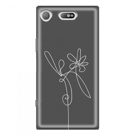 SONY - Sony Xperia XZ1 Compact - Soft Clear Case - Flower In The Dark