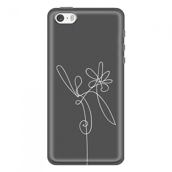 APPLE - iPhone 5S/SE - Soft Clear Case - Flower In The Dark