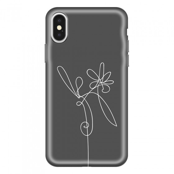 APPLE - iPhone X - Soft Clear Case - Flower In The Dark