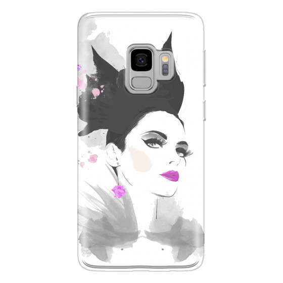 SAMSUNG - Galaxy S9 - Soft Clear Case - Pink Lips