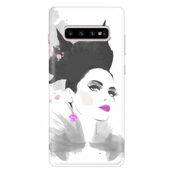 SAMSUNG - Galaxy S10 - Soft Clear Case - Pink Lips