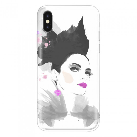 APPLE - iPhone XS Max - Soft Clear Case - Pink Lips