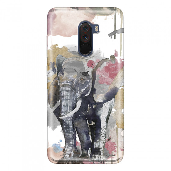 XIAOMI - Pocophone F1 - Soft Clear Case - Elephant