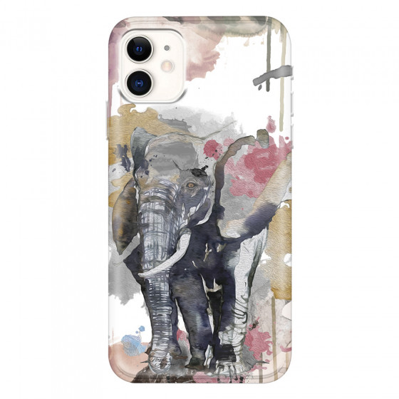 APPLE - iPhone 11 - Soft Clear Case - Elephant