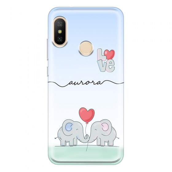XIAOMI - Mi A2 Lite - Soft Clear Case - Elephants in Love