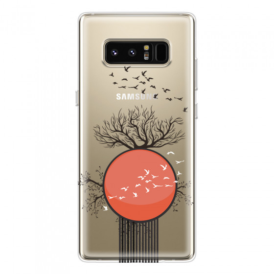 SAMSUNG - Galaxy Note 8 - Soft Clear Case - Bird Flight